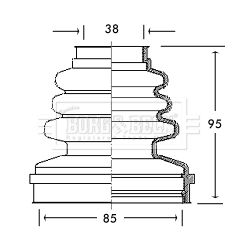 BORG & BECK gofruotoji membrana, kardaninis velenas BCB2774